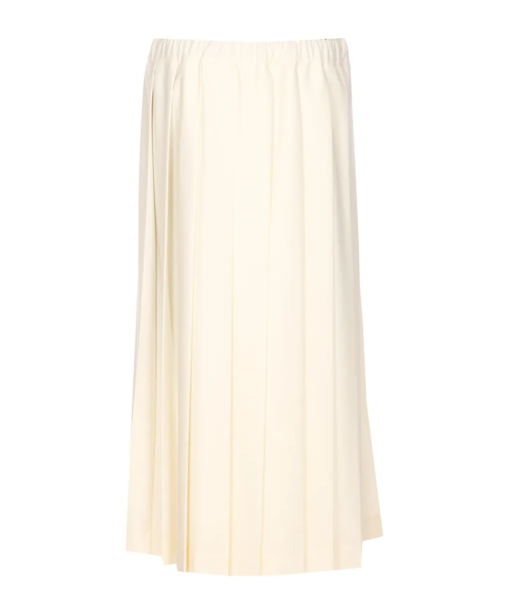 Elasticated Waistband Pleated Skirt