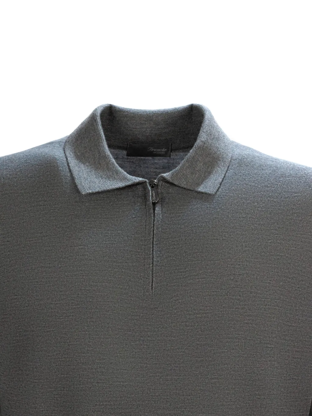 Zip-Collar Merino Polo Shirt