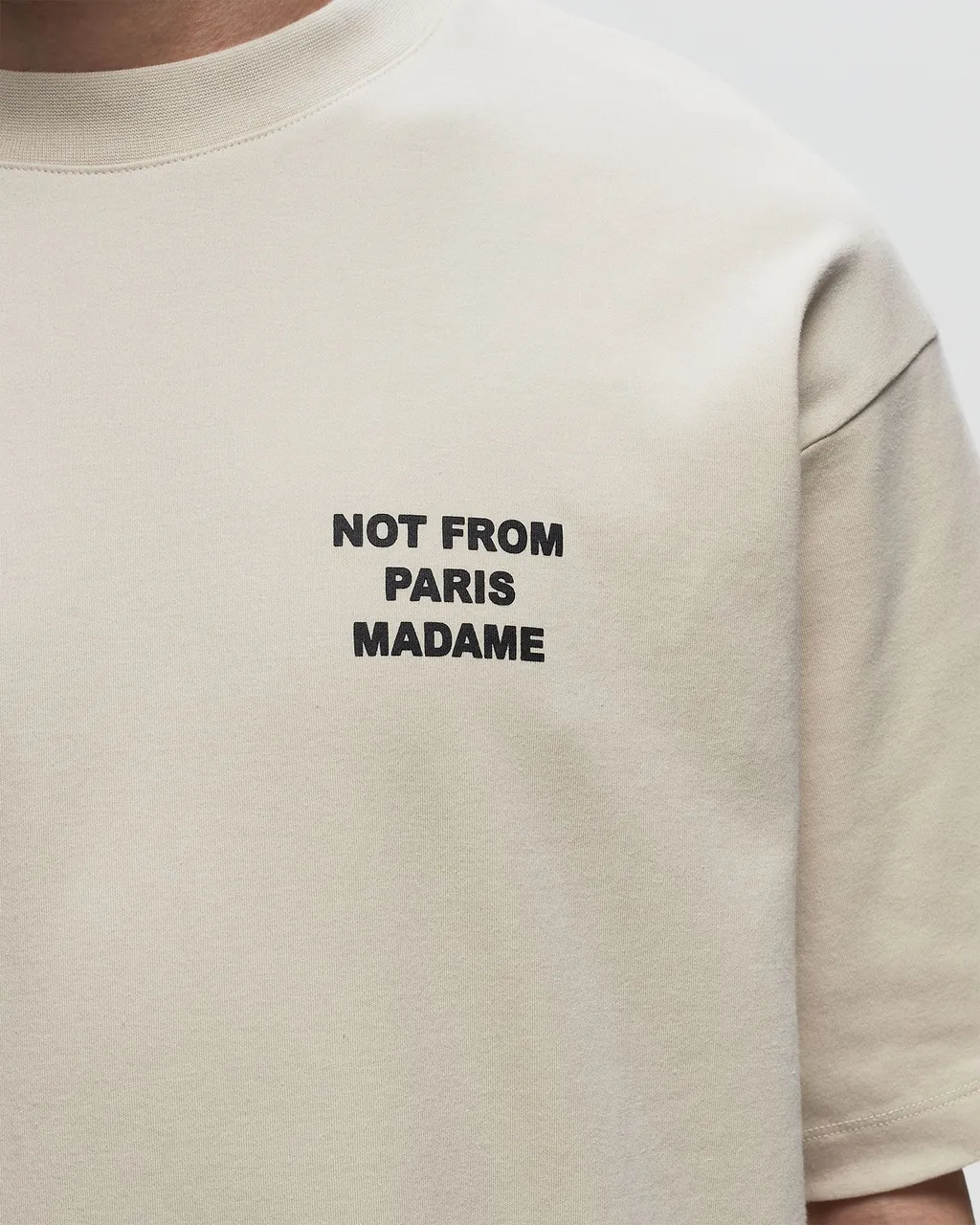 Slogan Printed Crewneck T-Shirt
