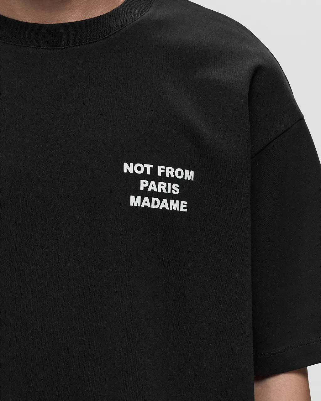 Slogan Printed Crewneck T-Shirt