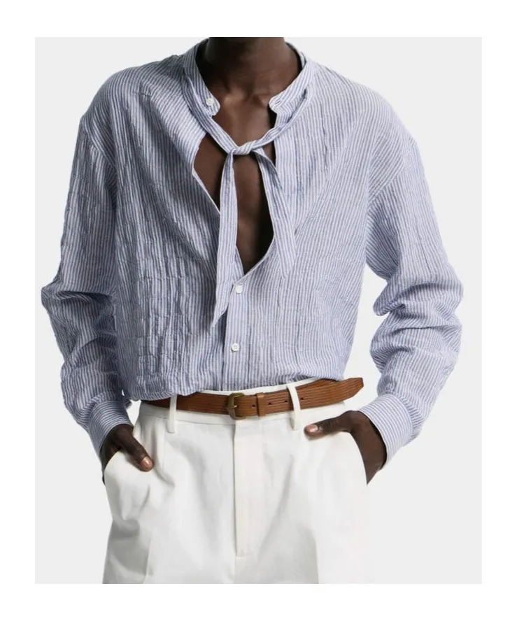 Tie Dropped Shoulder Shirt