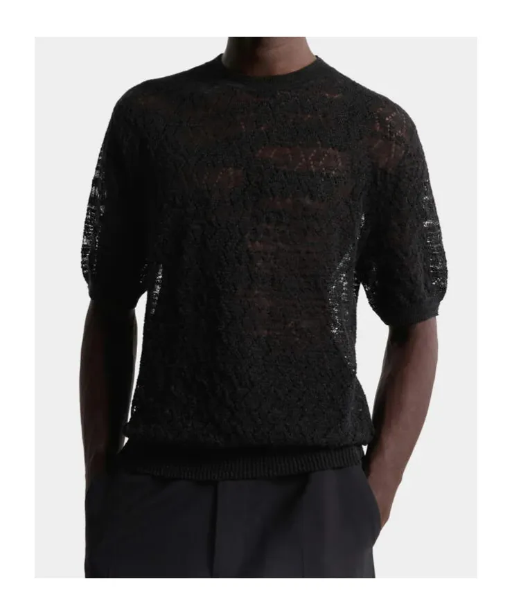 Open Work Knitted T-Shirt