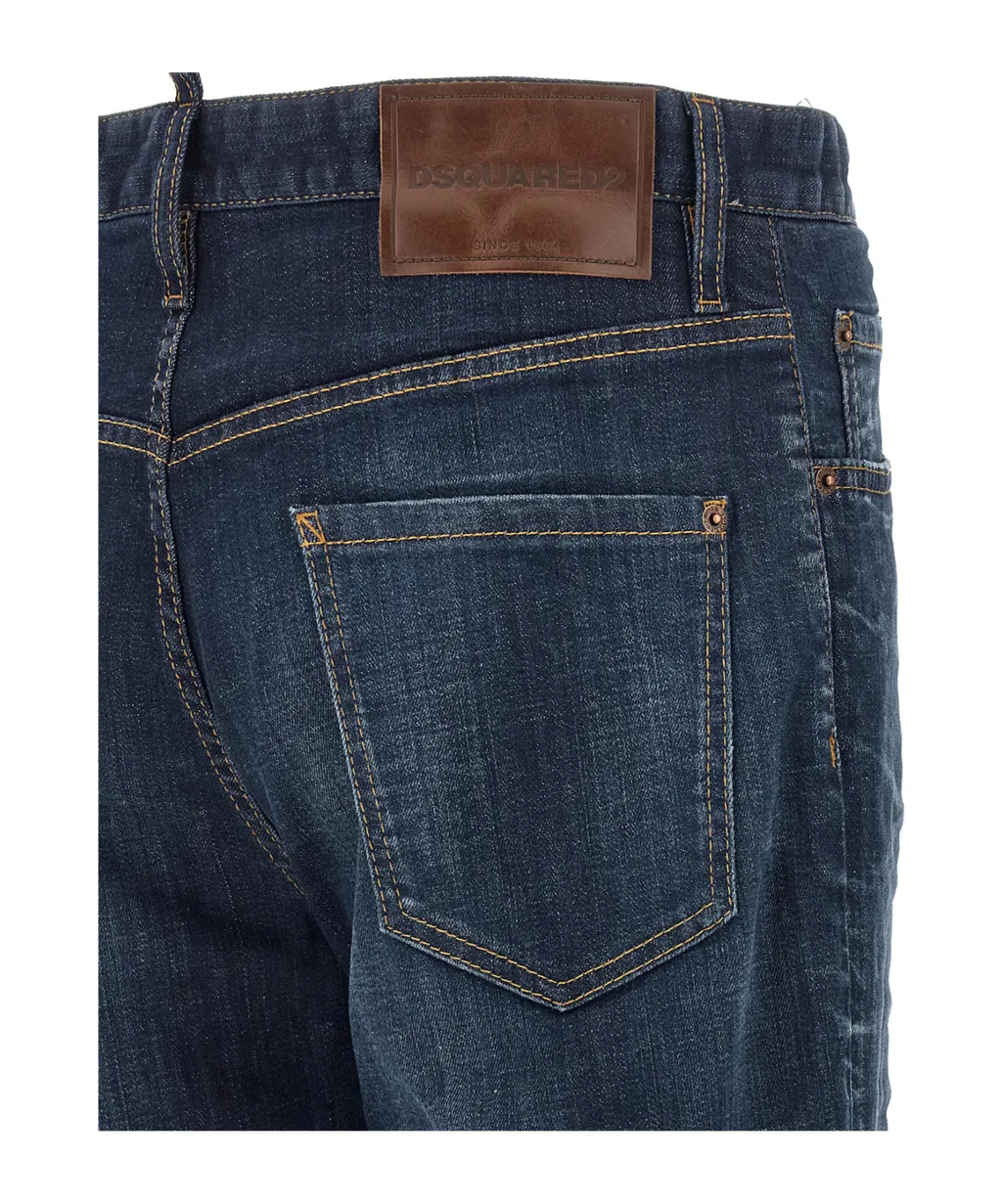 Logo Patch Straight Leg Jeans