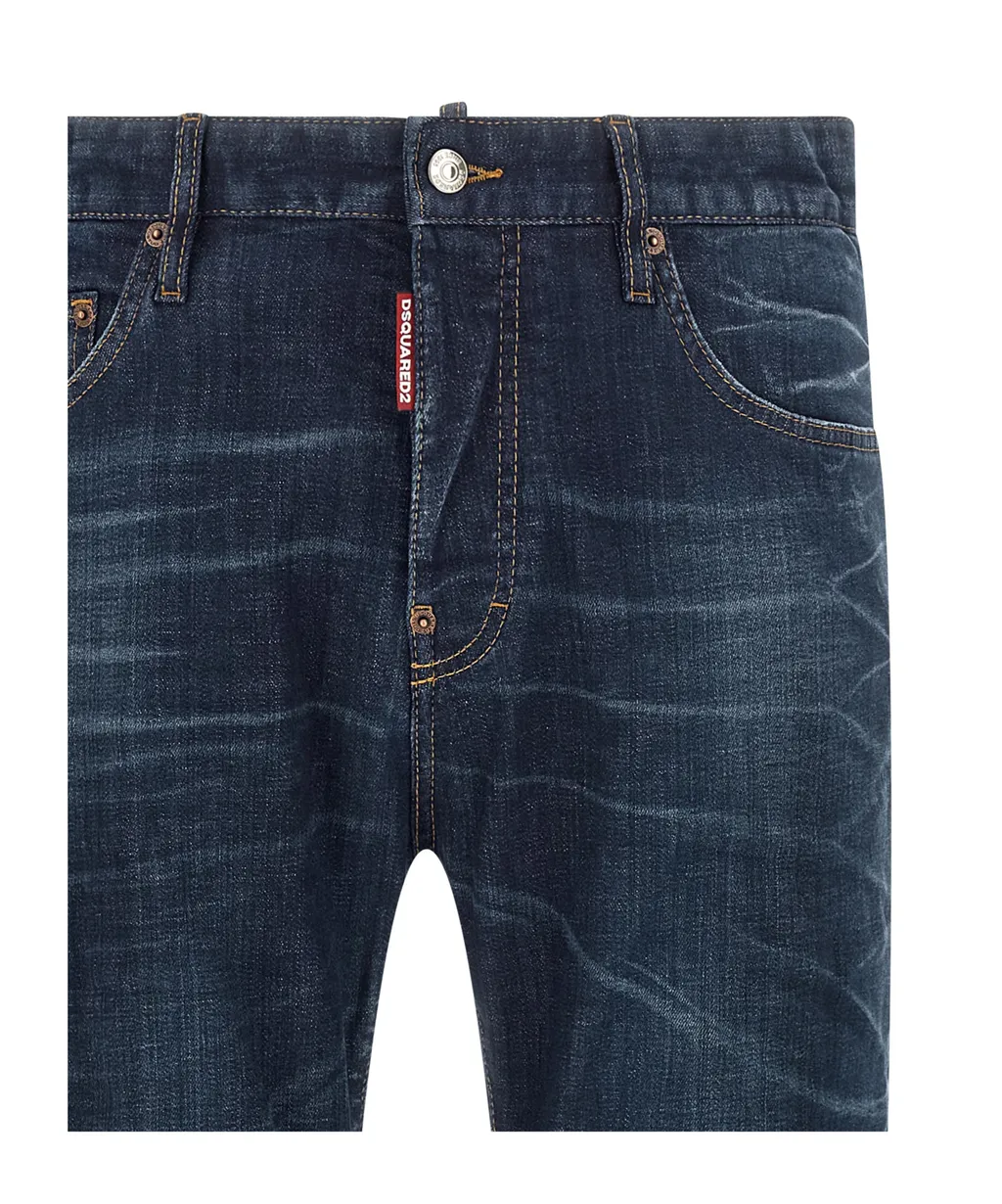 Logo Patch Straight Leg Jeans