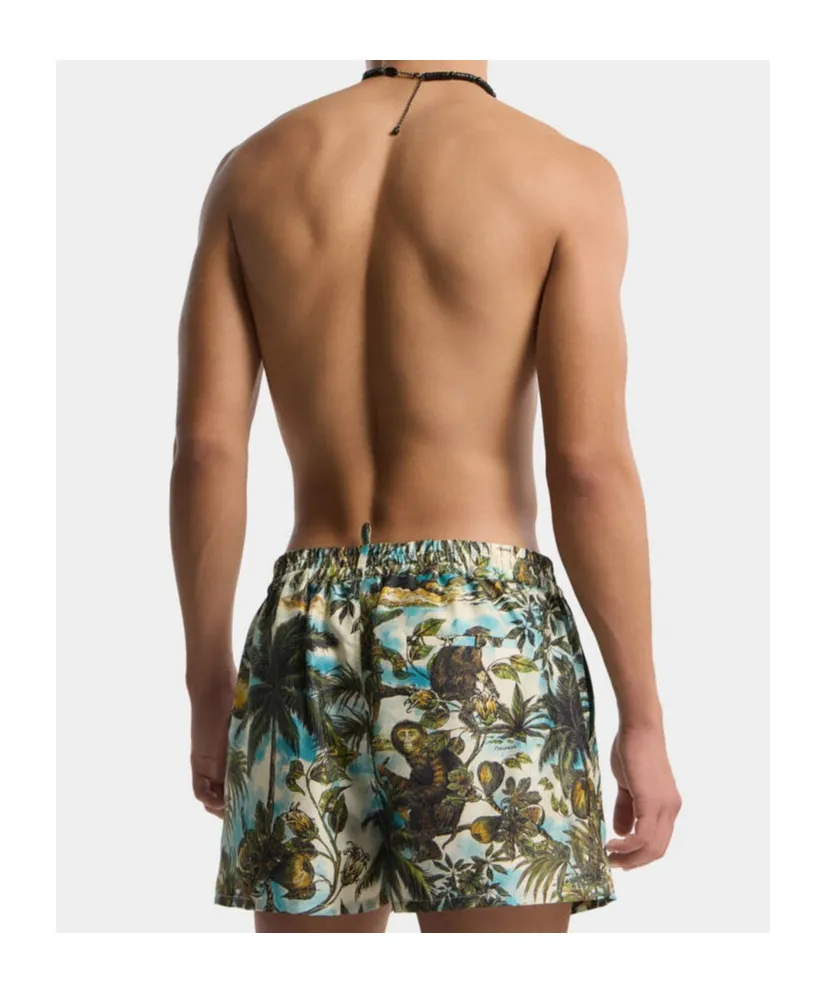 Monkey Printed Pull On Shorts, 5