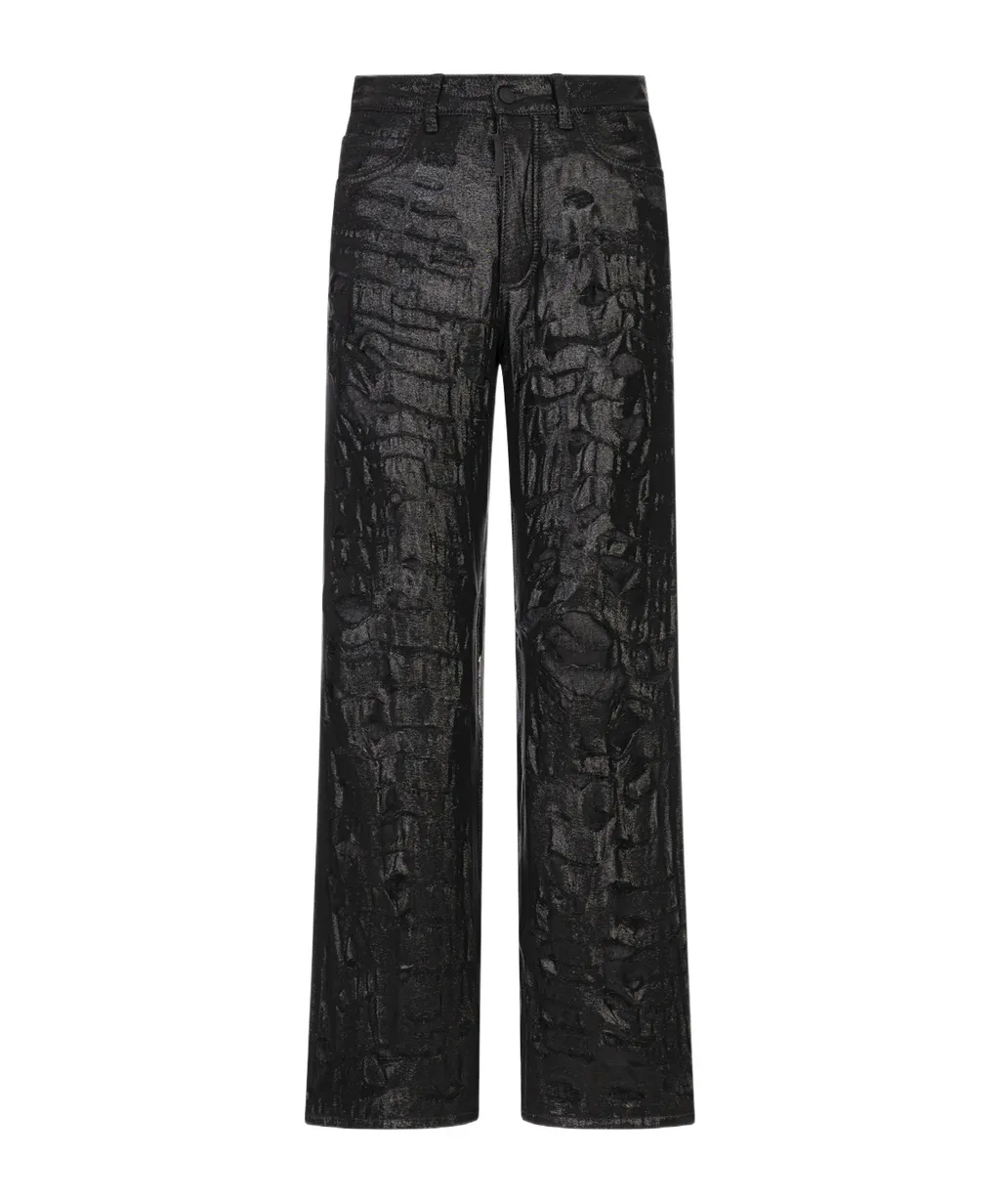 Straight-Leg Distressed Jeans