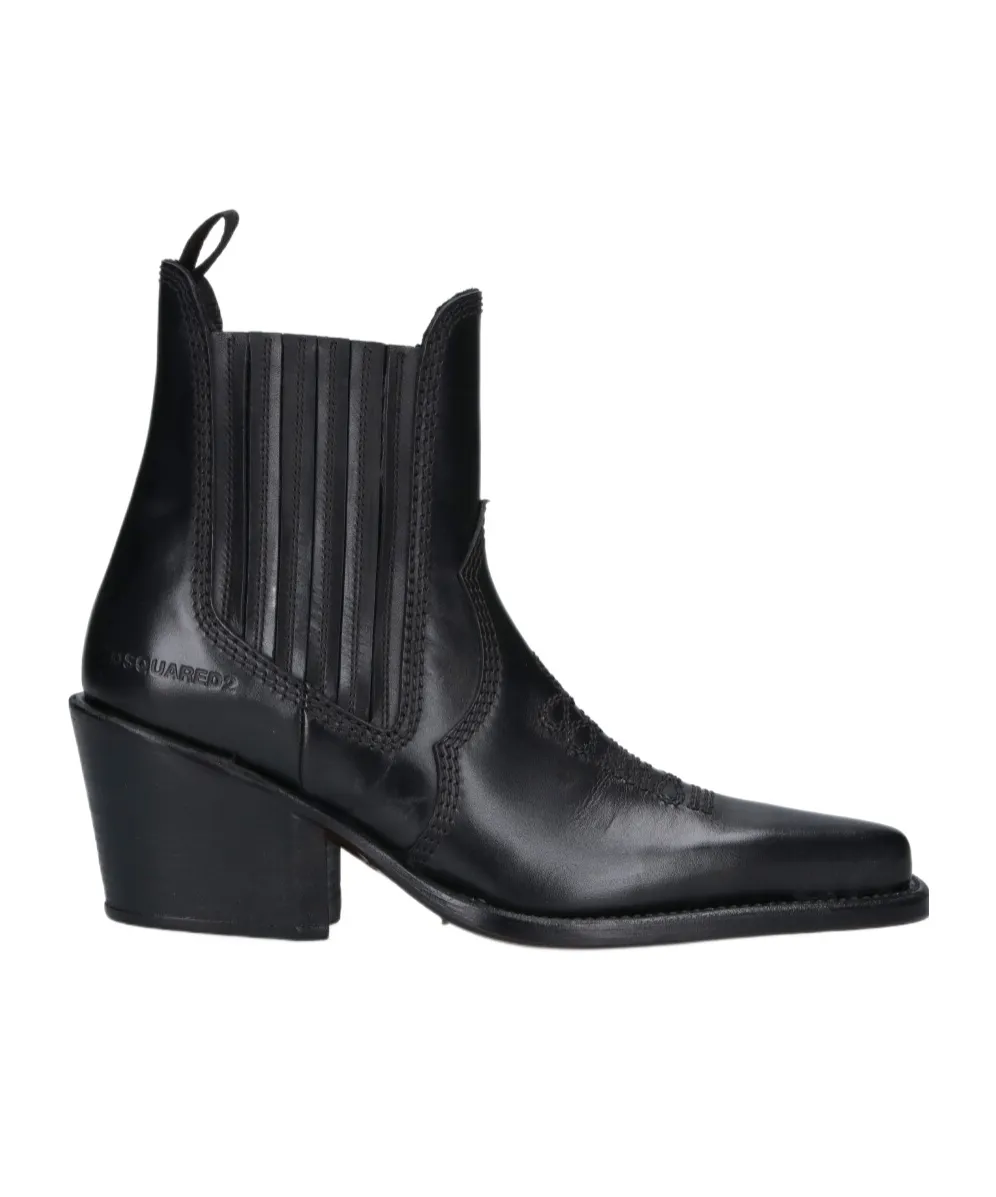 Western Dd Heeled Ankle Boots