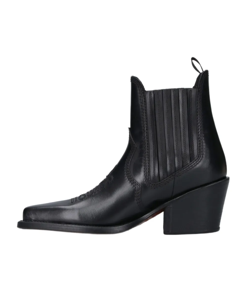 Western Dd Heeled Ankle Boots