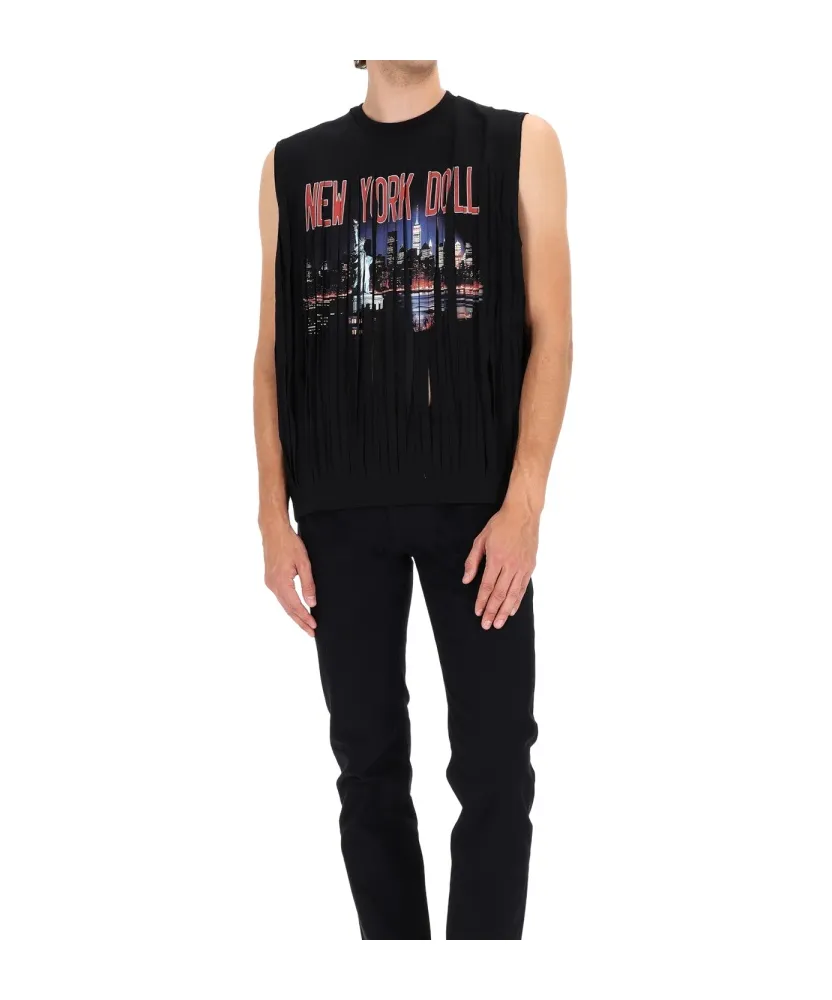 X Vaquera Fringed Sleeveless T-Shirt