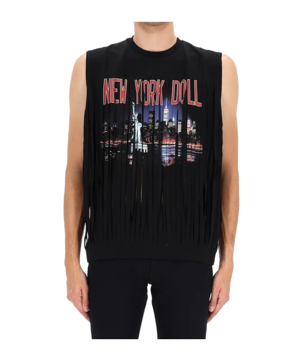 X Vaquera Fringed Sleeveless T-Shirt