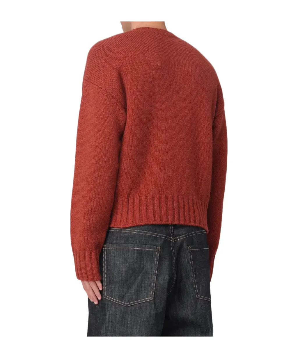 Logo Plaque Crewneck Knitted Jumper