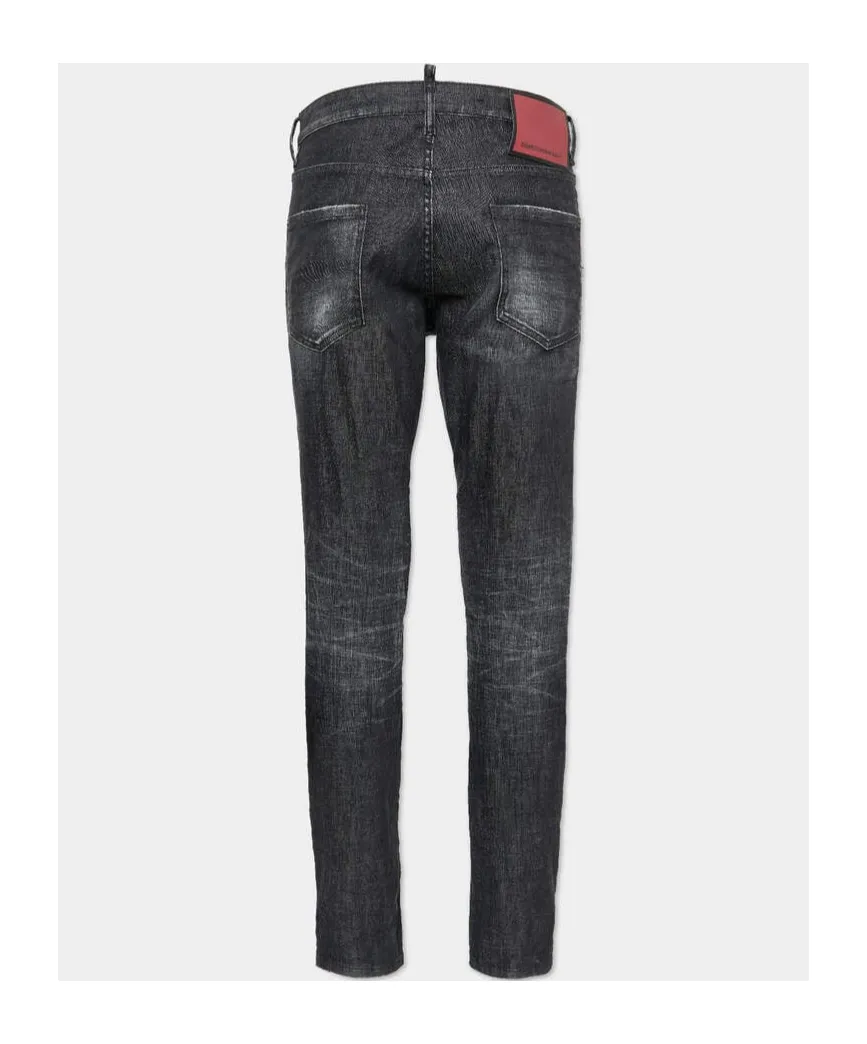 Slim-Fit Distressed Cropped Jeans