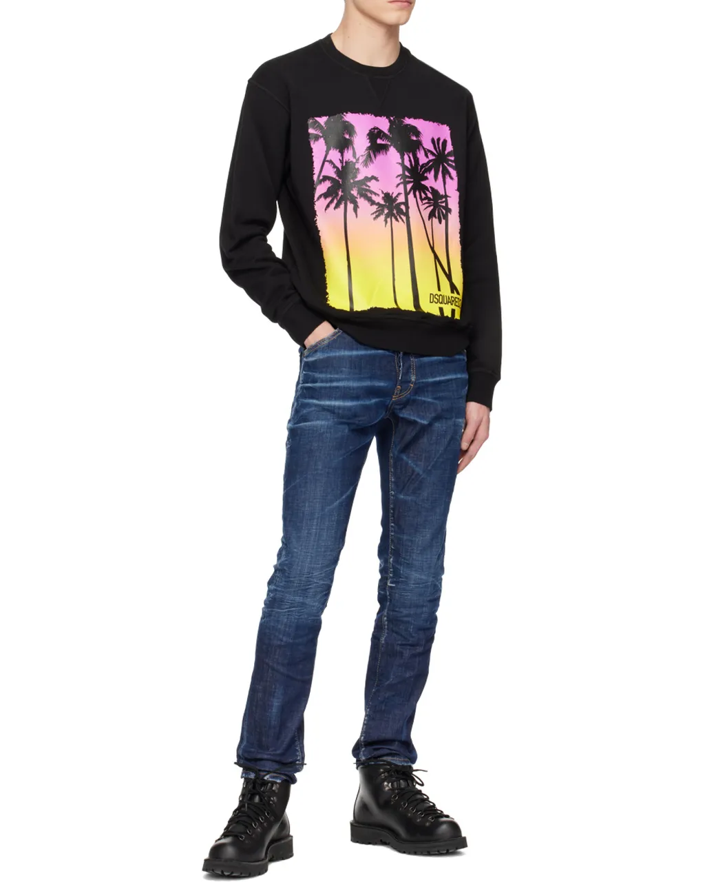 Logo Patch Slim-Fit Jeans
