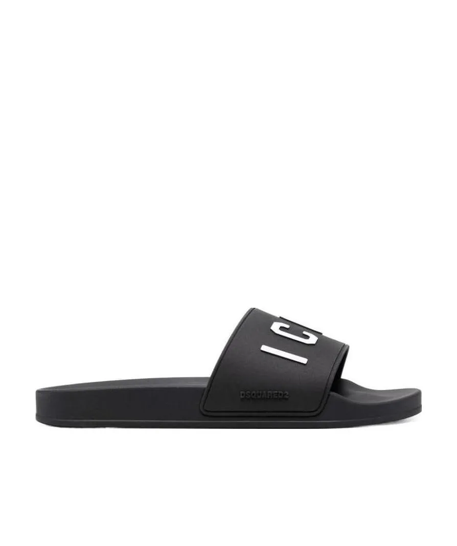 3D Logo Lettering Slip-On Slides