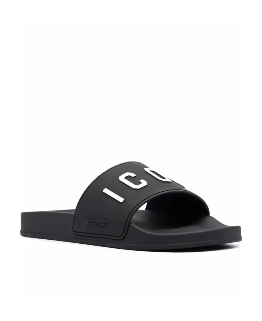 3D Logo Lettering Slip-On Slides