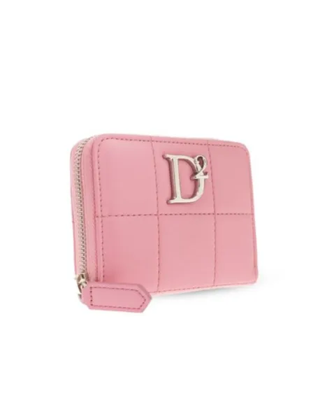 Logo Plaque Zip-Around Quilted Wallet
