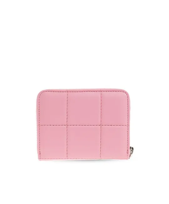 Logo Plaque Zip-Around Quilted Wallet