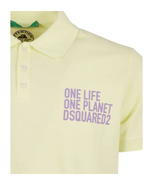 Logo Printed Short Sleeved Polo Shirt