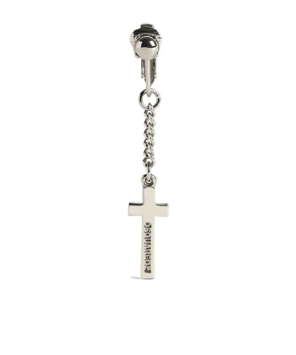 Cross Pendant Clip-On Single Earring
