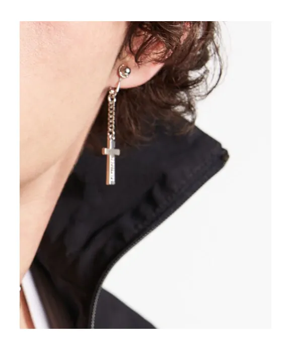 Cross Pendant Clip-On Single Earring
