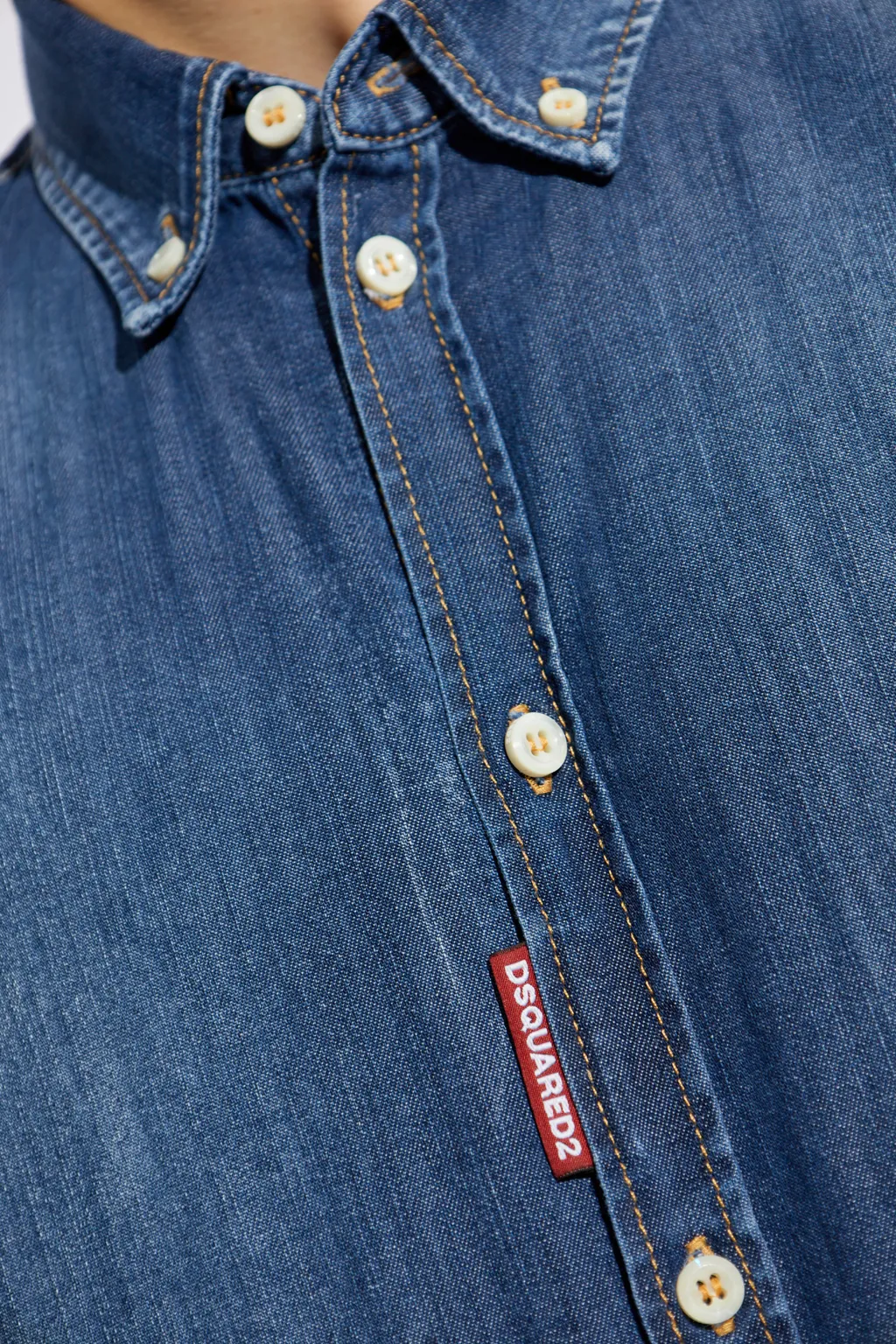 Long-Sleeved Denim Shirt