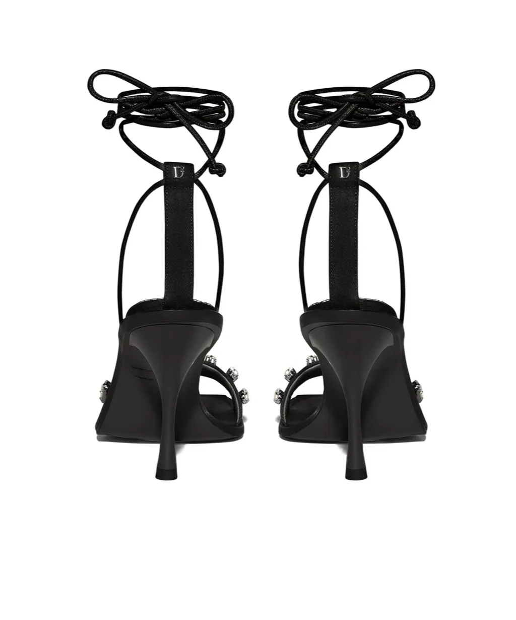 Square-Headed High-Heeled Sandals