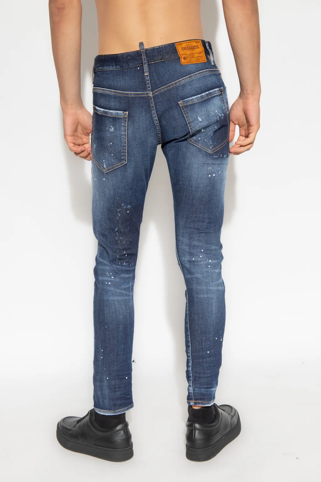 Distressed Faded Effect Jeans