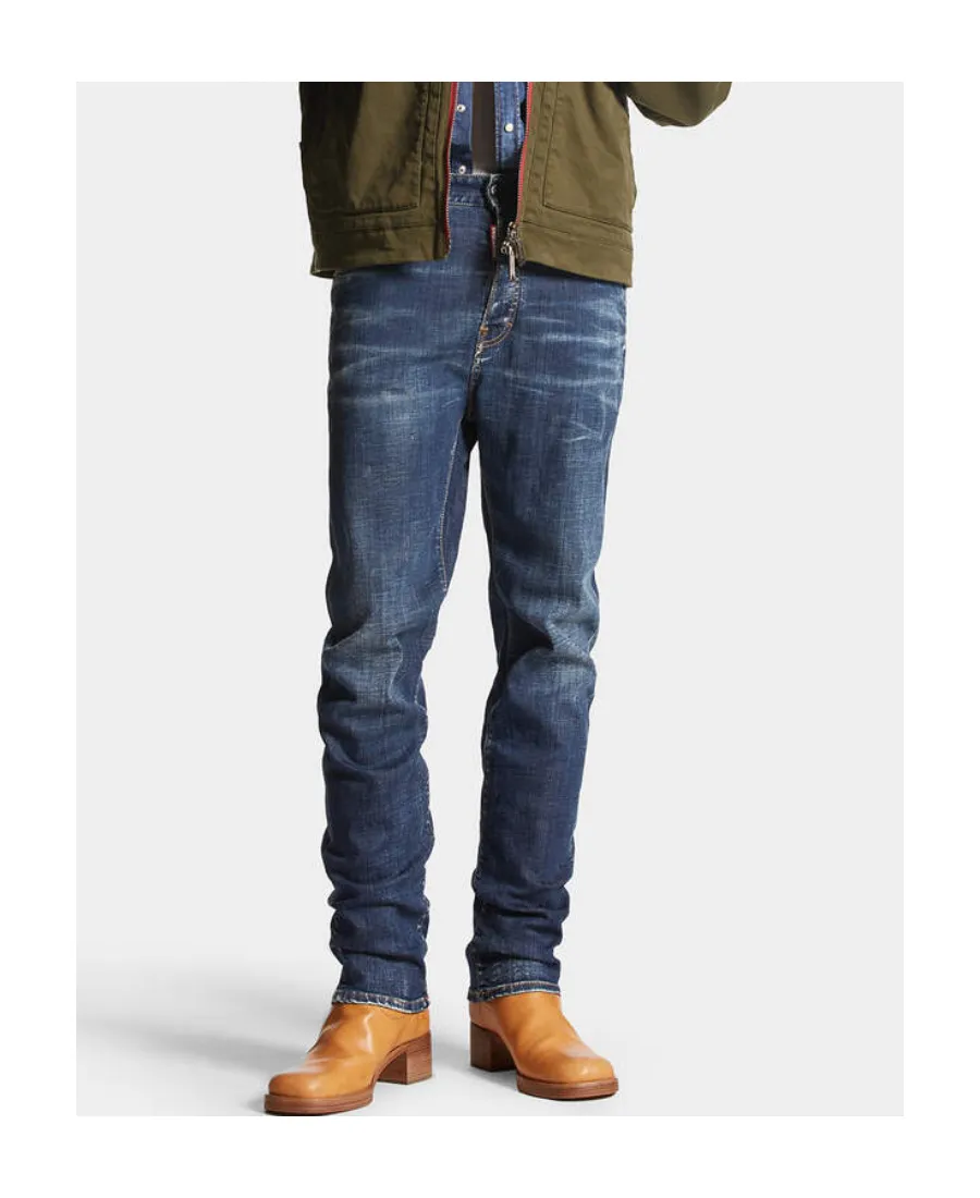 Logo Patch Straight-Leg Jeans