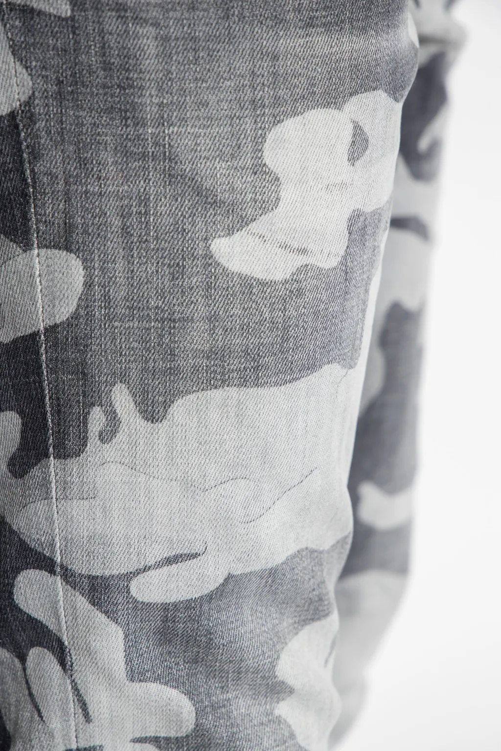 All-Over Camouflage Printed Skater Jeans