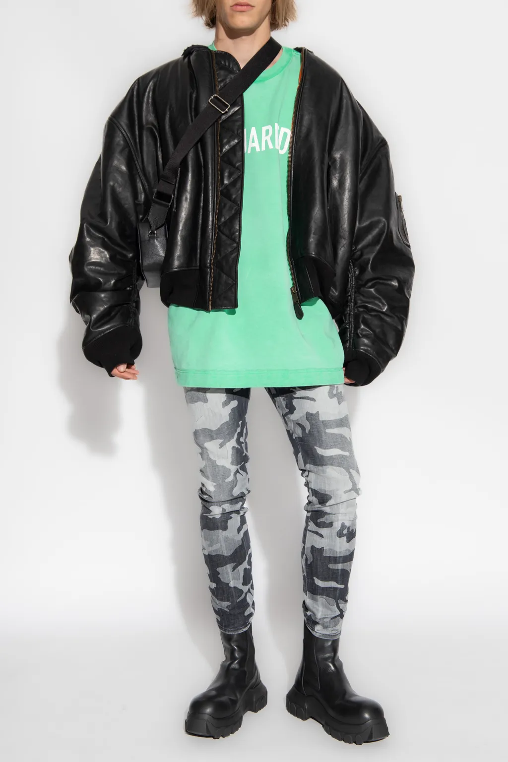 All-Over Camouflage Printed Skater Jeans