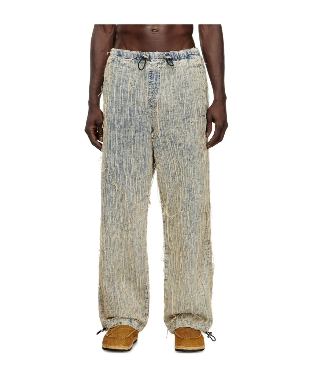D-Martial Frayed-Detail Jeans
