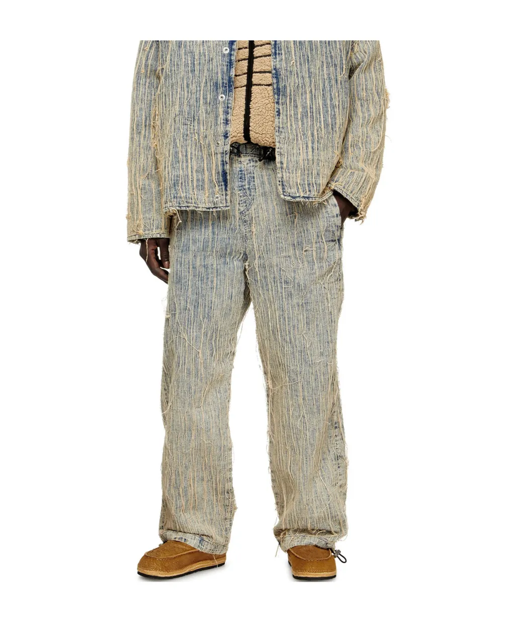 D-Martial Frayed-Detail Jeans