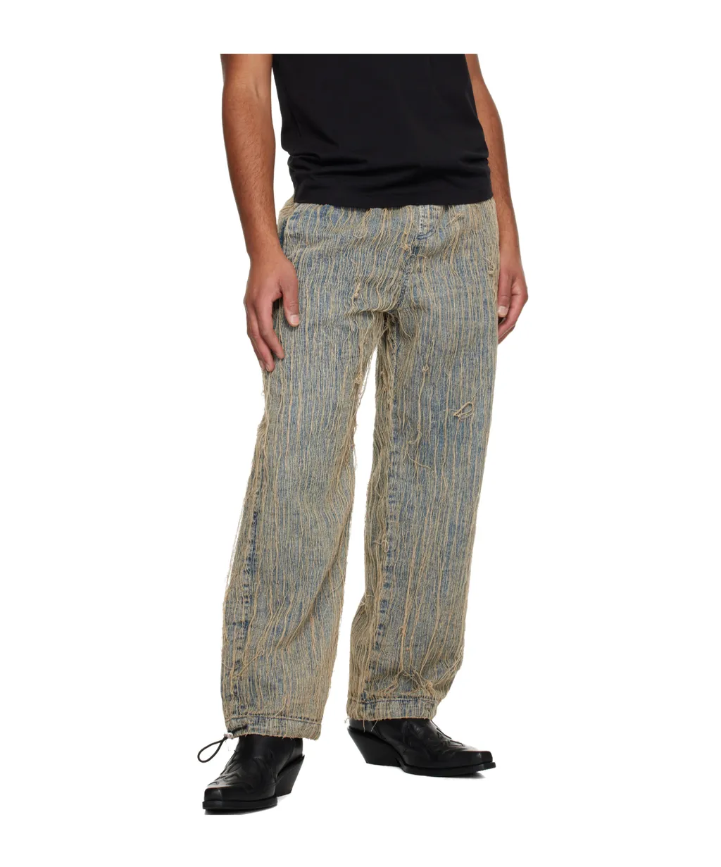 D-Martial Frayed-Detail Jeans
