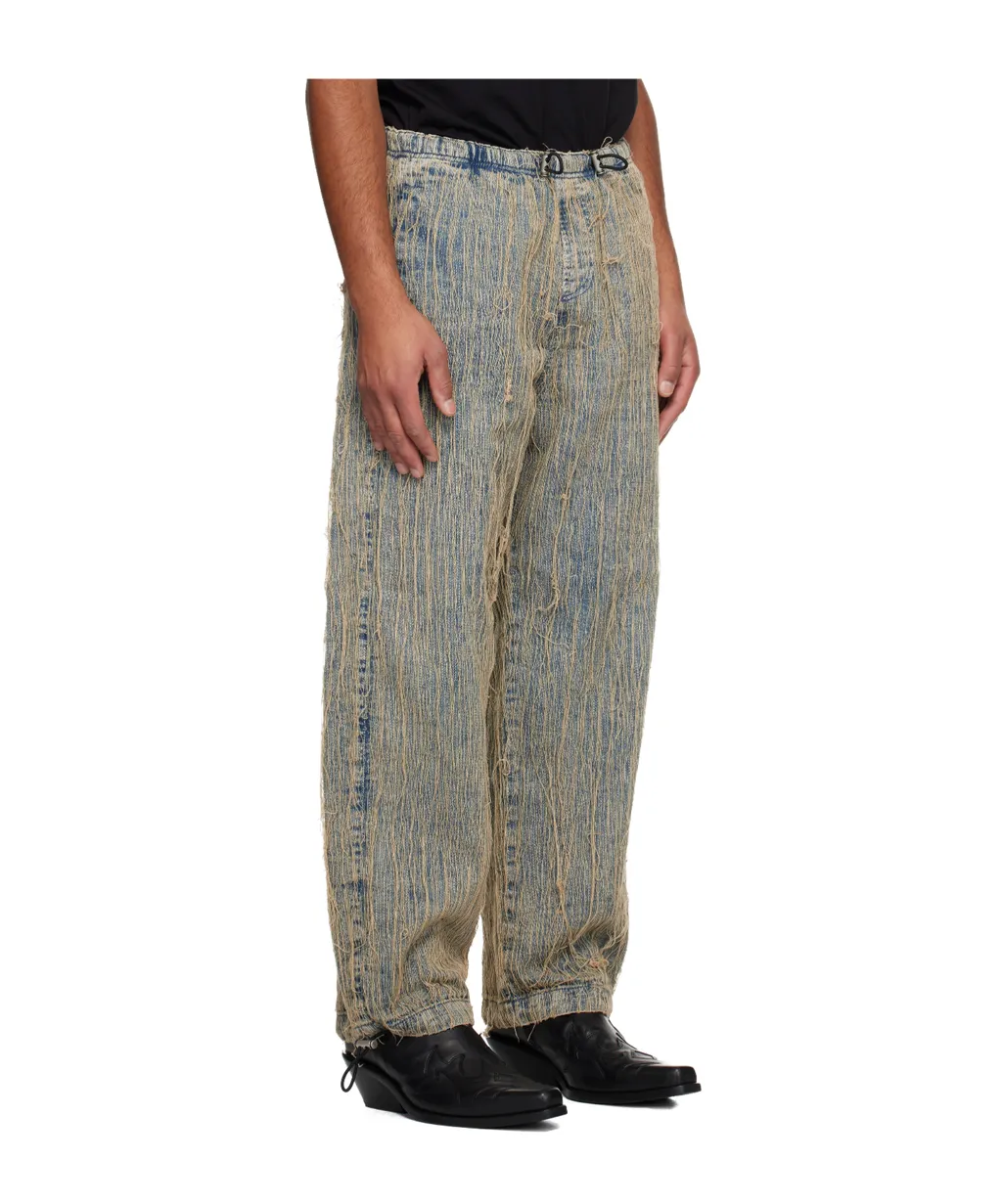 D-Martial Frayed-Detail Jeans