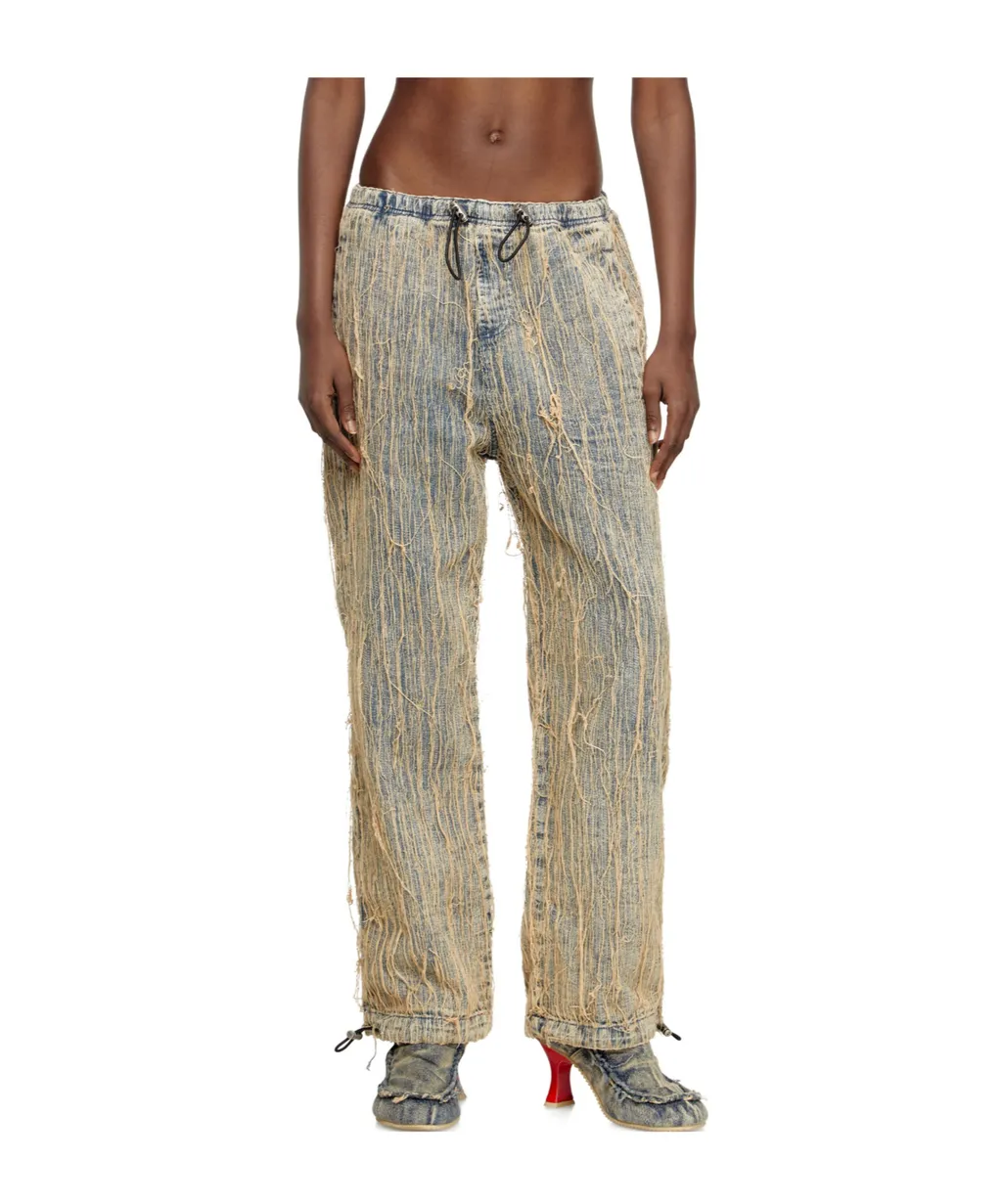 D-Martial Frayed-Detail Jeans