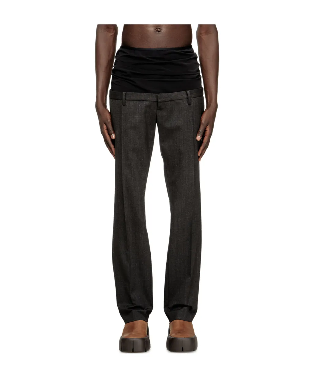 Wool Trousers With Stretch Waist