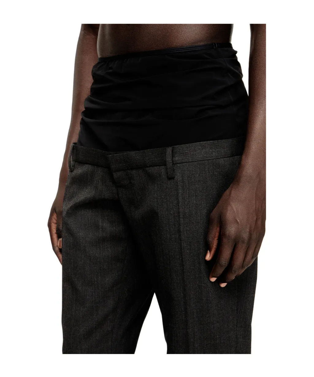 Wool Trousers With Stretch Waist