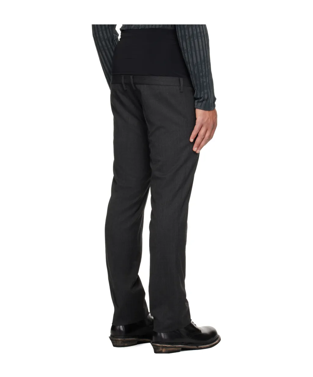 Wool Trousers With Stretch Waist