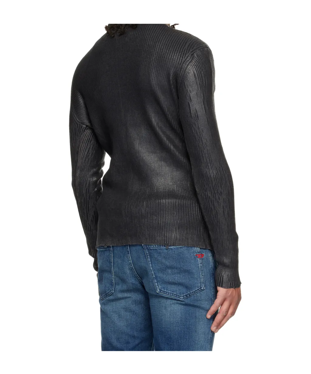 K-Dargy-D Ribbed Zip-Up Cardigan