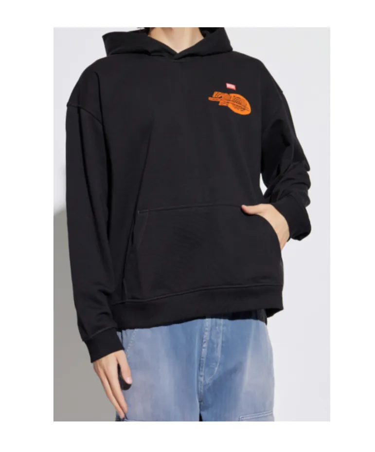 Graphic-Print Hooded Sweatshirt