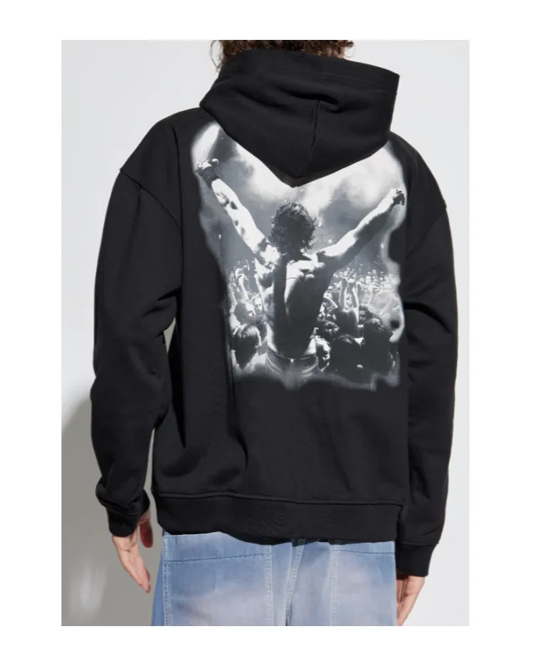 Graphic-Print Hooded Sweatshirt