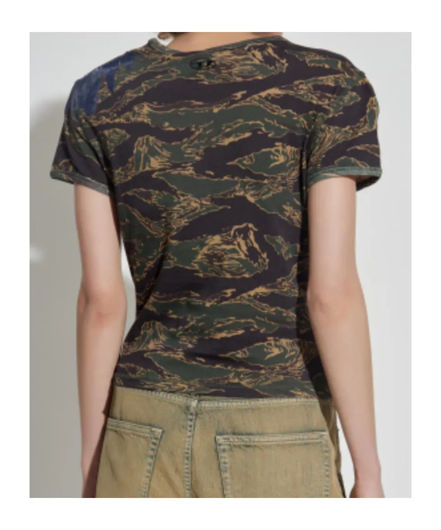 Eagle-Print Camouflage T-Shirt