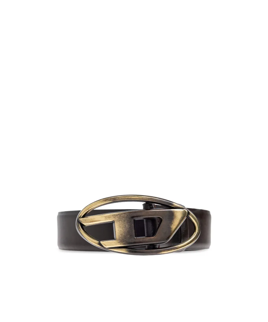 Oval D-Logo Leather Belt