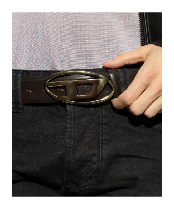 Oval D-Logo Leather Belt