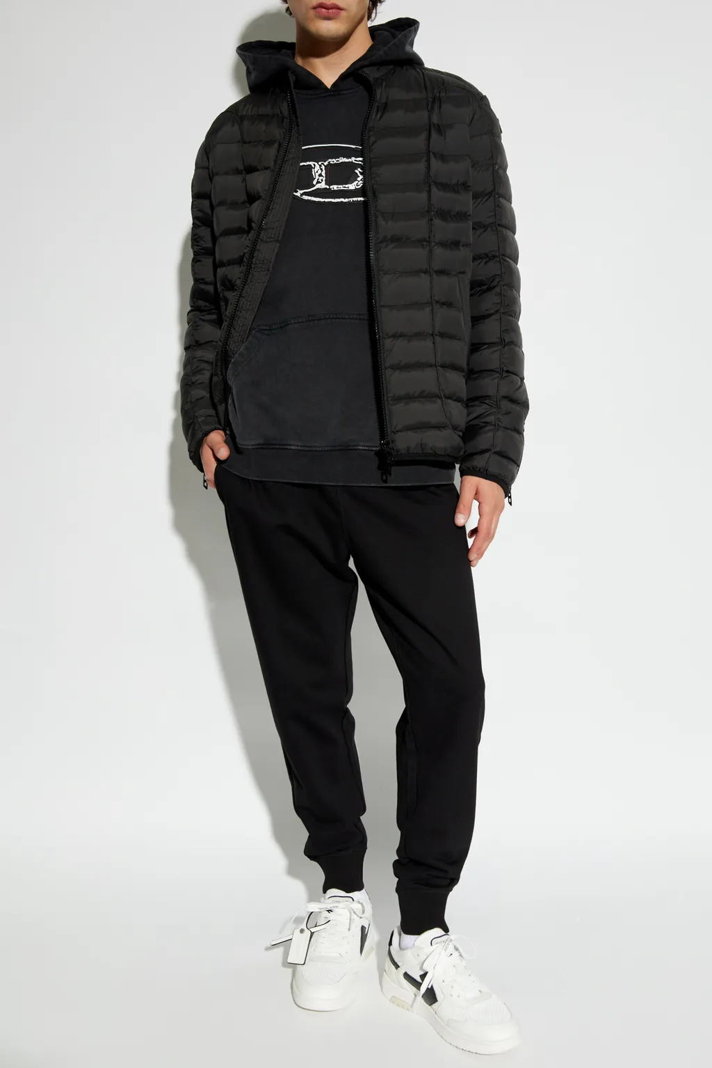 Long-Sleeved Quilted Jacket