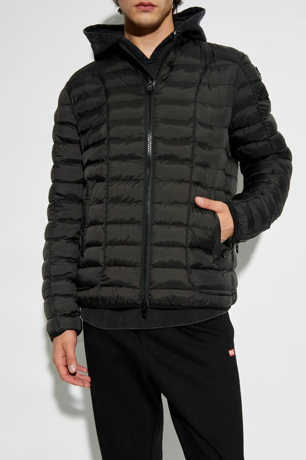 Long-Sleeved Quilted Jacket