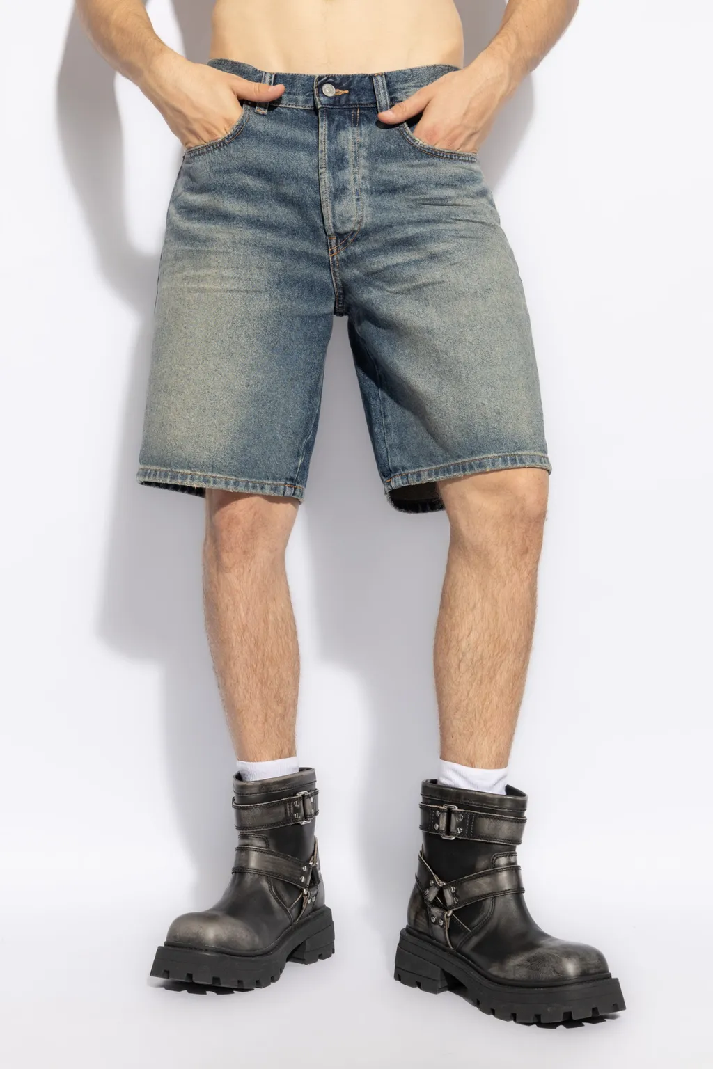 Logo Denim Shorts