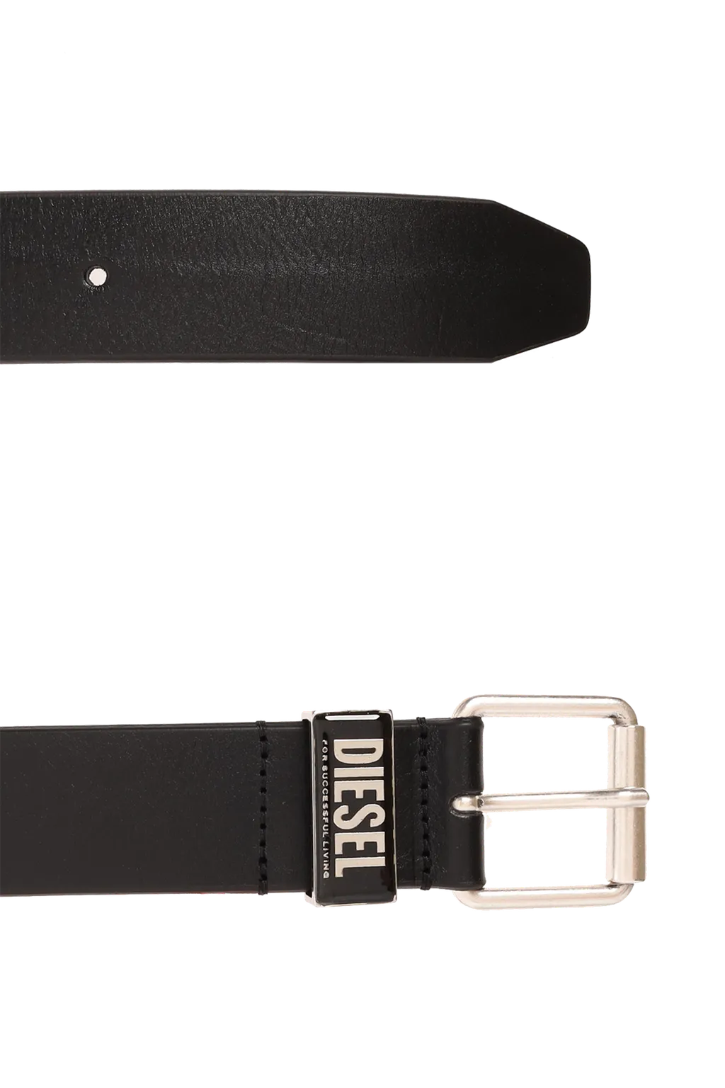 Logo-Plaque Leather Belt
