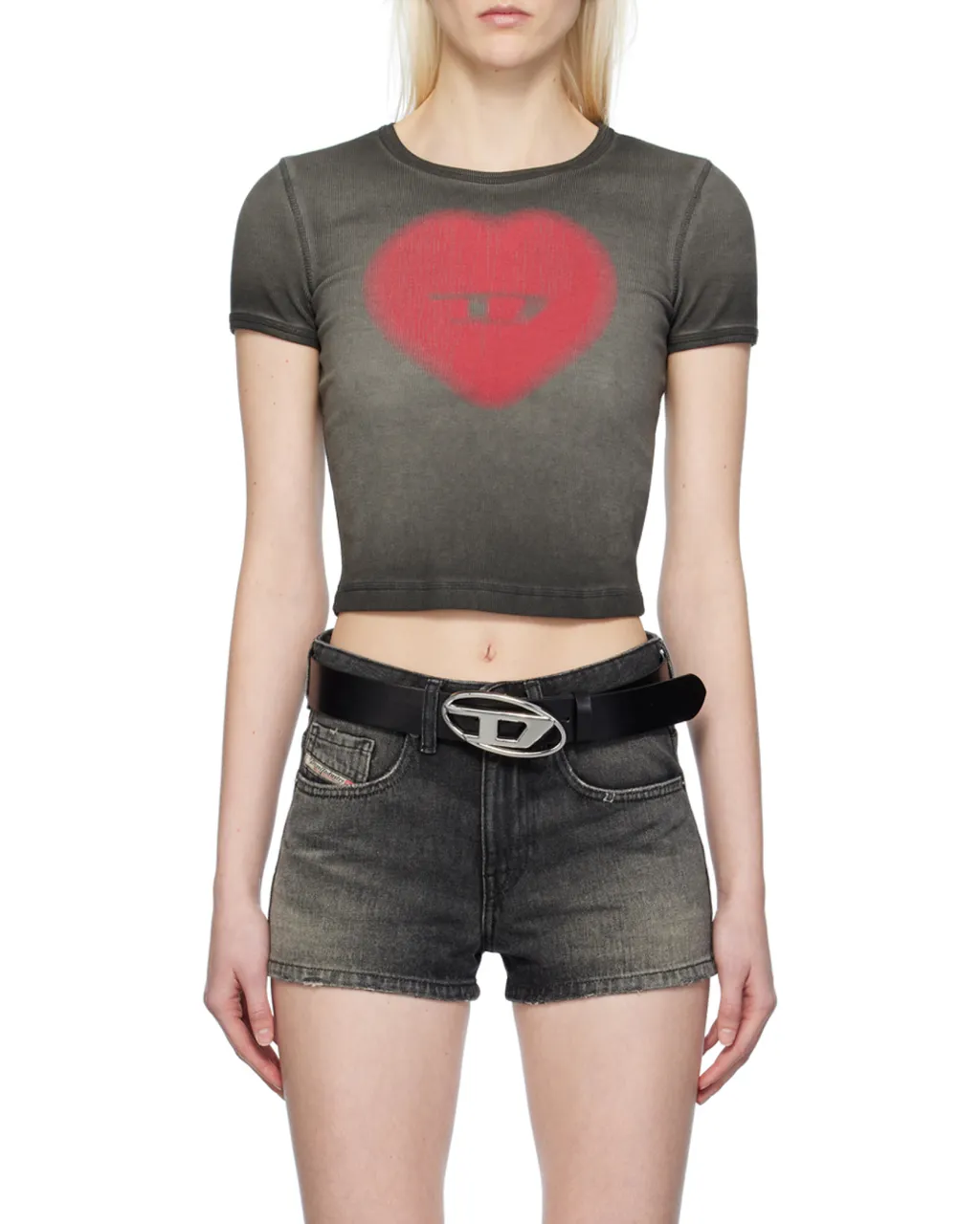 T-Ele Logo Heart Printed T-Shirt