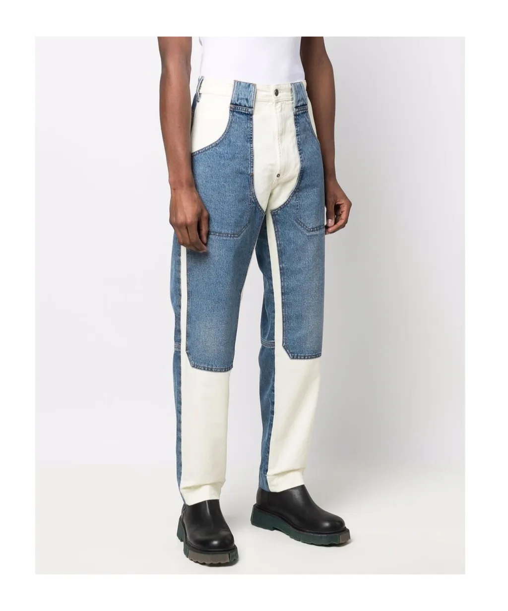 Panelled Straight-Leg Jeans